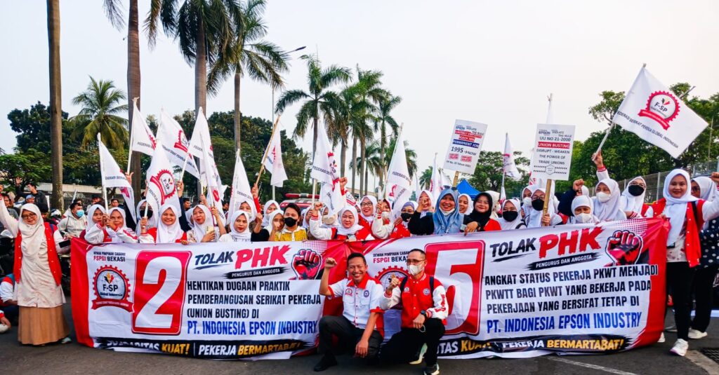Karyawan Epson di PHK Sepihak, Demo Besar Akan Kembali di Gelar